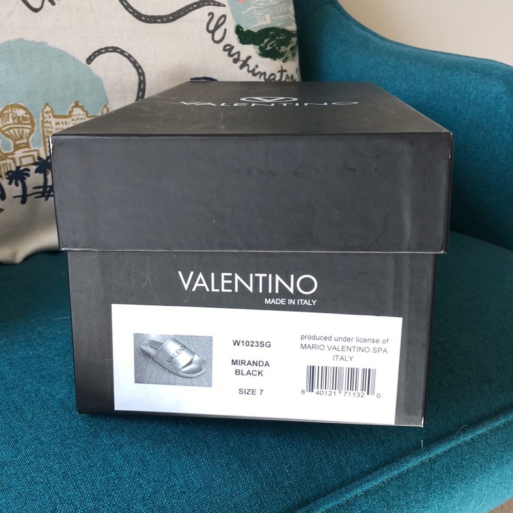 Mario Valentino Black Pool Slides